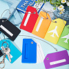 16 Sets 8 Colors PVC Plastic Luggage Bag Tags AJEW-CP0001-98-5