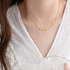 304 Stainless Steel Star Link Chain Necklaces for Women WGCD6F9-01-3