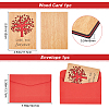 Rectangle with Pattern Wooden Greeting Cards DIY-CP0006-75J-2