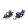 Natural Lapis Lazuli Pointed Pendants G-C051-01A-4