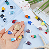 20Pcs 2 Styles Handmade Gold Sand Lampwork Beads & Lampwork Beads LAMP-DC0001-31-3