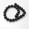 Synthetic Black Stone Beads Strands G-G088-14mm-2