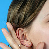 5Pairs 925 Sterling Silver Ear Stud Findings FIND-GO0002-66RG-6