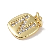 Rack Plating Brass Micro Pave CLear Cubic Zirconia Charms KK-E110-14G-N-2