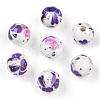 Handmade Printed Porcelain Beads PORC-Q199-8mm-20-1