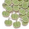Autumn Theme Alloy Enamel Pendants FIND-N048-025B-1