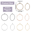 300Pcs 5 Colors Iron Hoop Earrings Findings FIND-FH0004-71-5
