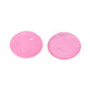 Spray Painted Natural Capiz Shell Disc Charms X1-BSHE-T014-02F-2
