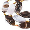 Natural Banded Agate Beads Strands G-F825-A01-01C-4