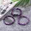 Natural Amethyst Stretch Bracelets BJEW-JB05646-4