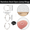 300Pcs 304 Stainless Steel Open Jump Rings STAS-BBC0004-98B-2