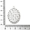 Tibetan Style Oval Alloy Pendant Cabochon Settings TIBEP-Q054-44AS-RS-3