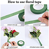 3 Rolls Paper Floral Tape for Bouquet Stem Wrap DIY-GF0011-25-7