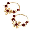 Rose Flower Alloy Hoop Earrings FS-WG9017A-01-6