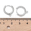 SHEGRACE Brass Hoop Earrings Findings XGR0152P-90P-3