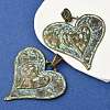 Heart Tibetan Style Alloy Big Pendants TIBEP-R342-10-RS-4