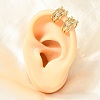 Brass Micro Pave Cubic Zirconia Cuff Earrings for Women CU-CBAE7DF-23G-1