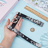 Snakeskin Print PU Leather Choker Necklaces with Alloy Rings for Women NJEW-WH20007-08-3