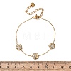 304 Stainless Steel Micro Pave Clear Cubic Zirconia Charm Bracelets BJEW-K297-03C-G-3