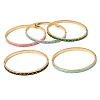 304 Stainless Steel Enamel  Bangles BJEW-D408-36G-5
