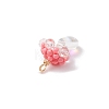 Glass Seed Beaded Jellyfish Pendants PALLOY-MZ00706-04-4
