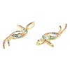 Brass Micro Pave Colorful Cubic Zirconia Pendants ZIRC-N039-259-3