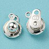 201 Stainless Steel Snap Clasps STAS-C042-02S-4