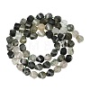 Natural Green Rutilated Quartz Beads Strands G-P611-C23-01-3