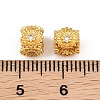 Brass Micro Pave Clear Cubic Zirconia Beads CU-CBA6A75-34G-3