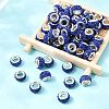 Polymer Clay Rhinestone European Large Hole Beads with Silver Color Plated Brass Cores FPDL-R002-03-5