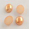 Pearlized Plated Opaque Glass Cabochons PORC-S804-10x14-42-1