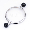 Iron Purse Frame Handle with Solid Color Acrylic Beads FIND-Q038P-D18-3