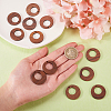 20Pcs Walnut Wood Pendants WOOD-CJ0001-23-5