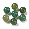 Natural Green Onyx Agate No Hole Sphere Beads G-K353-04D-27-1