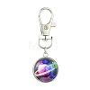 Galaxy Theme Luminous Glass Ball Pendant Decorations HJEW-JM02798-07-2