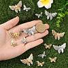 16Pcs 4 Styles Brass Filigree Pendants KK-YW0004-57-3