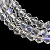 Transparent Electroplate Glass Beads Strands EGLA-A039-T2mm-L13-3