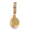 Brass Micro Pave Clear Cubic Zirconia European Dangle Charms ZIRC-L097-050G-G-3
