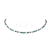 Natural Apatite Faceted Round Beaded Necklaces NJEW-JN06430-02-2