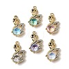 UV Plating Alloy Glass Pendants FIND-K032-29G-1