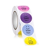 8 Colors Round Dot Paper Self Adhesive Thank You Sticker Rolls SMFA-PW0001-03-2