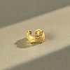Women's Simple Brass Cuff Earrings EJEW-BB62718-B-2