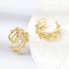 Brass Micro Pave Cubic Zirconia Cuff Earrings for Women CU-CBAE7DF-17G-2