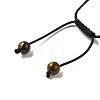 Grade AB 12.5mm Round Natural Tiger Eye Braided Bead Bracelets for Women Men BJEW-C060-01K-3