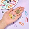30Pcs 10 Colors Spray Painted Alloy Spring Gate Rings KEYC-CJ0001-03-3