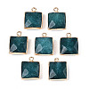 Dyed Natural White Jade Faceted Pendants G-T139-95I-1