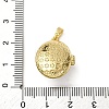 Brass Enamel Locket Pendants KK-F912-05B-G-4