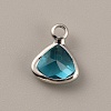 Faceted Glass Pendants GLAA-WH0030-13P-03-1