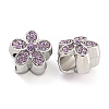 Rack Plating Alloy Rhinestone European Beads FIND-B034-17P-02-2