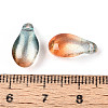 Transparent Glass Teardrop Charms GLAA-T030-03C-3